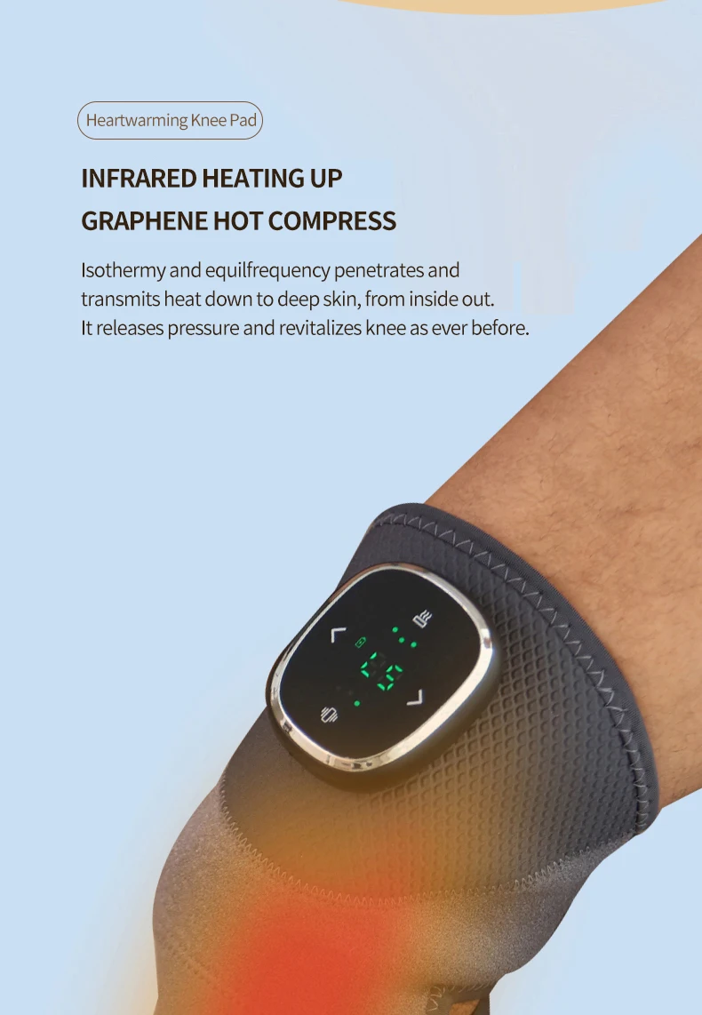 Wireless Smart Physiotherapy Hot Compress Knee Massager Joint Pain