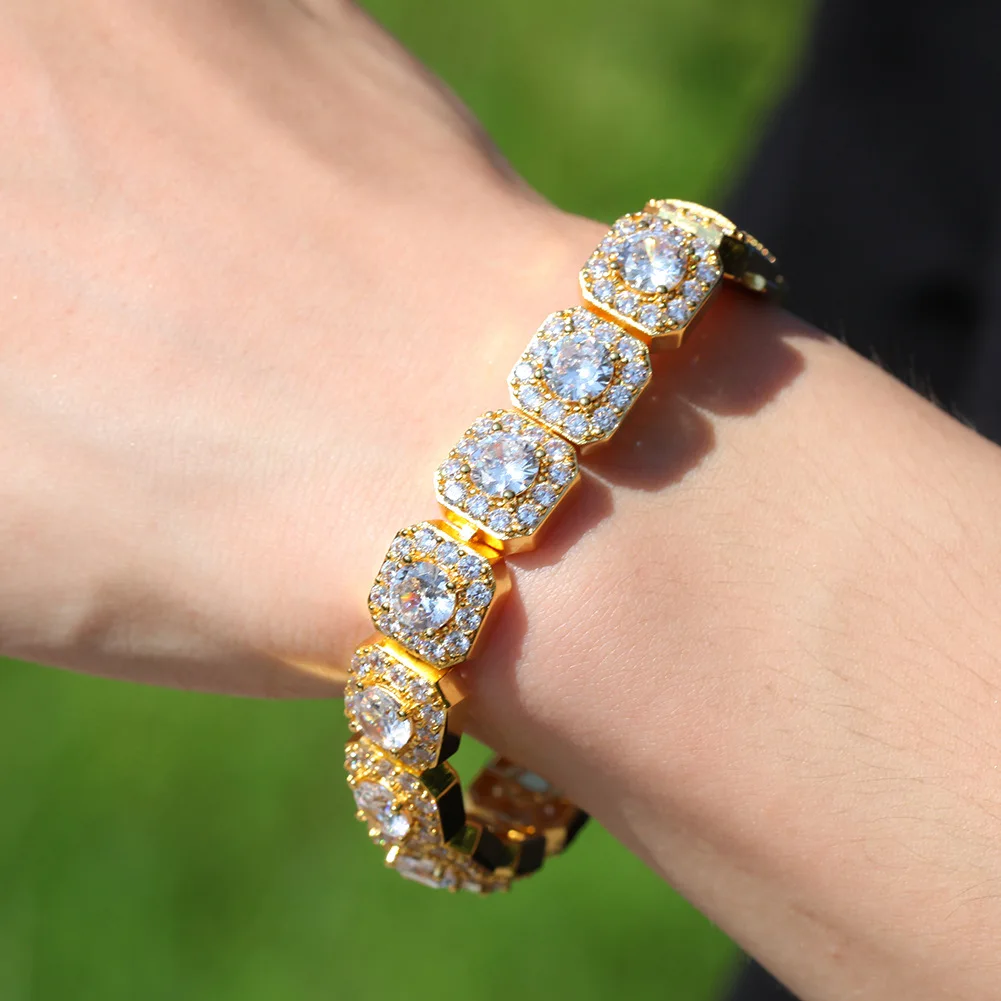 Bracciali da Tennis con zirconi cubici Hip hop 3-5Mm bracciale da sposa con pietre preziose a catena ghiacciata per gioielli di lusso da donna e uomo  36