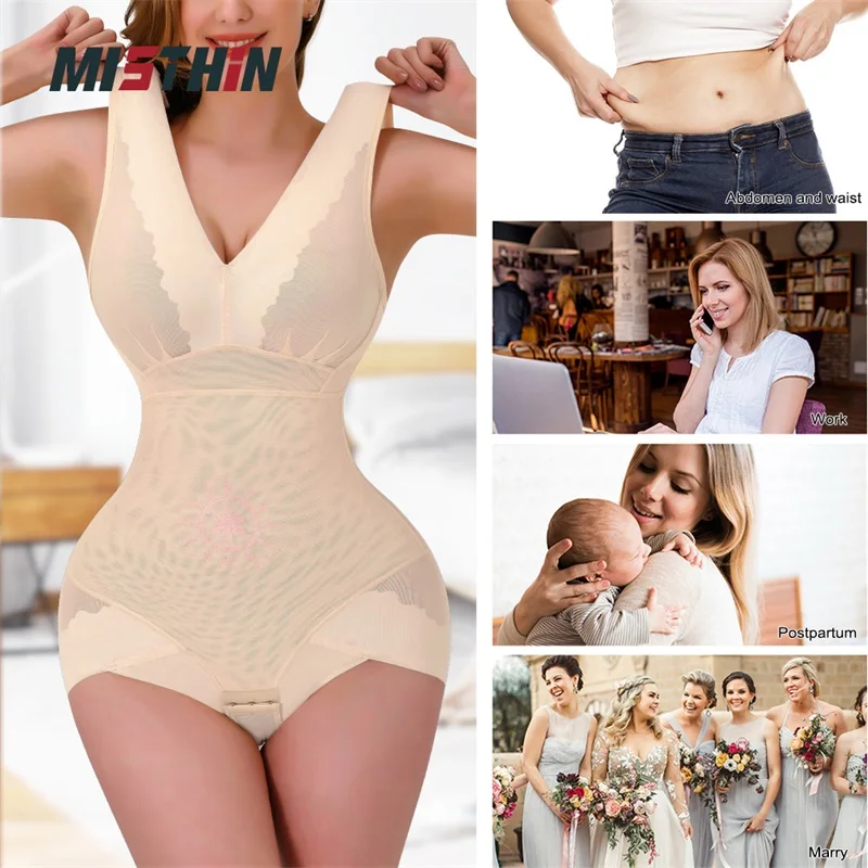 Hot Sale Full Body Women Slimming Thong Panties Wear Belt Tummy Control Underwear Waist Trainer Shaper Shapewear for Women details