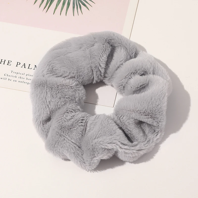 CHUNLUNG/ CHL-STORE Cute Knitted Plush Hair Ring - Soft Girl Hair Accessories Beige Antlers