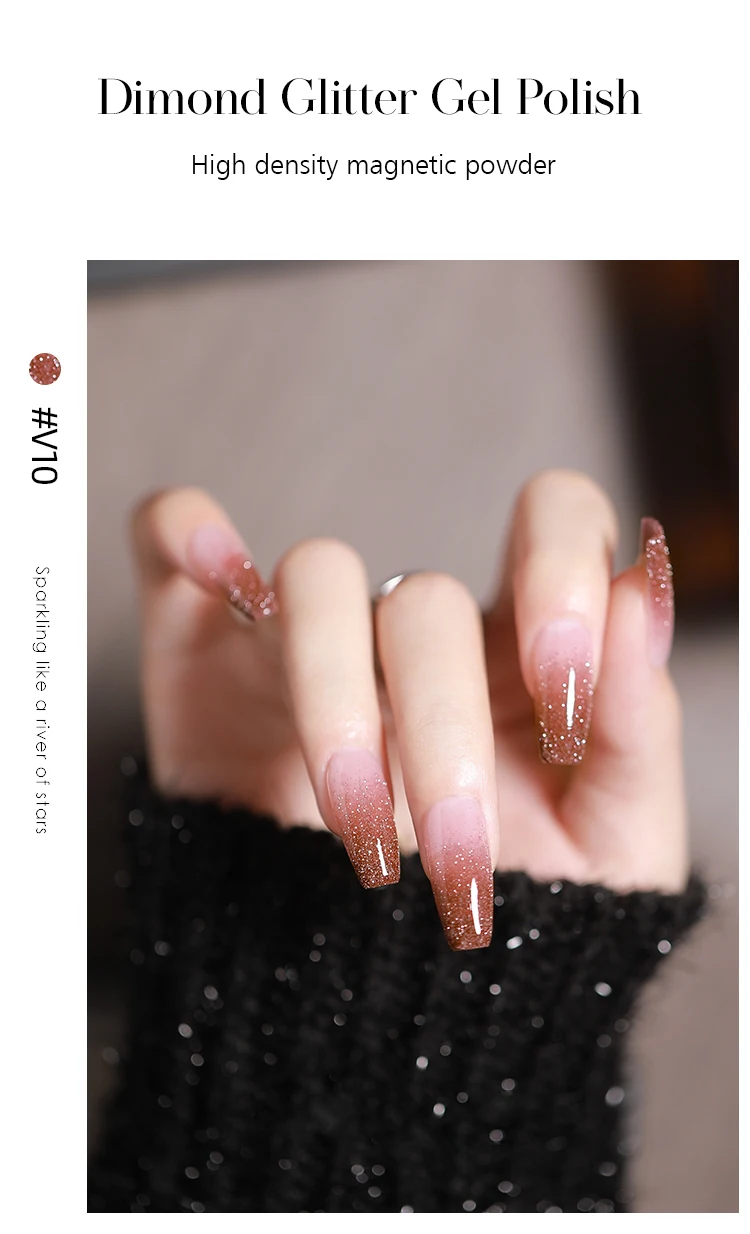 15ml Salon UV Gel Polish Nail Paint 30 Colors Diamond Glitter for Beauty Shining Nail Supplies for Use factory