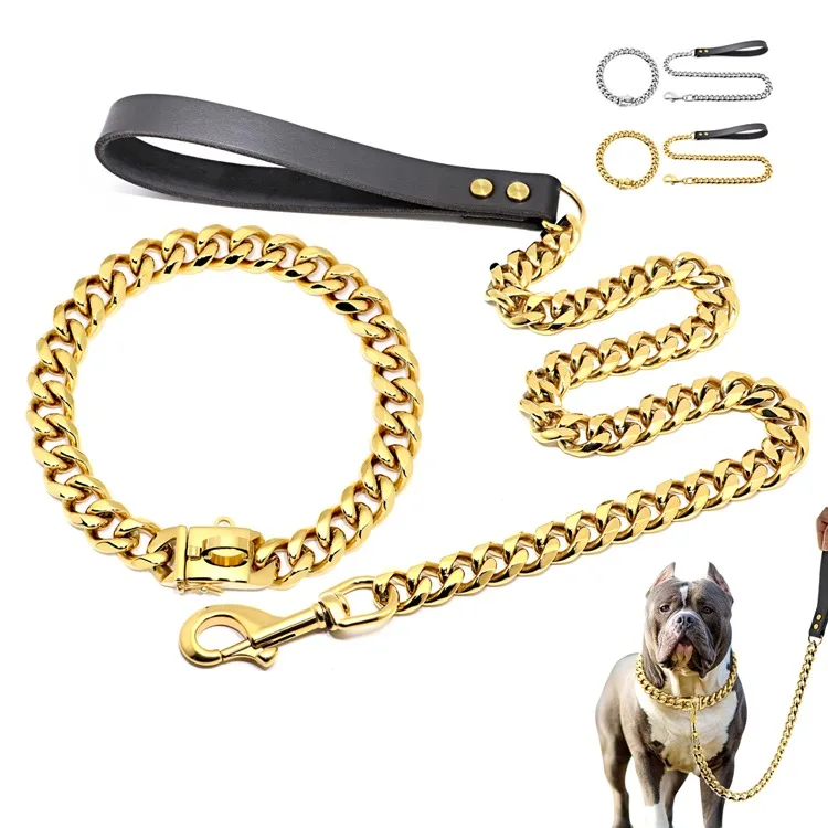 Luxury Gold Dog Collars and Leashes - BIG DOG CHAINS – BIG DOG CHAINS ®