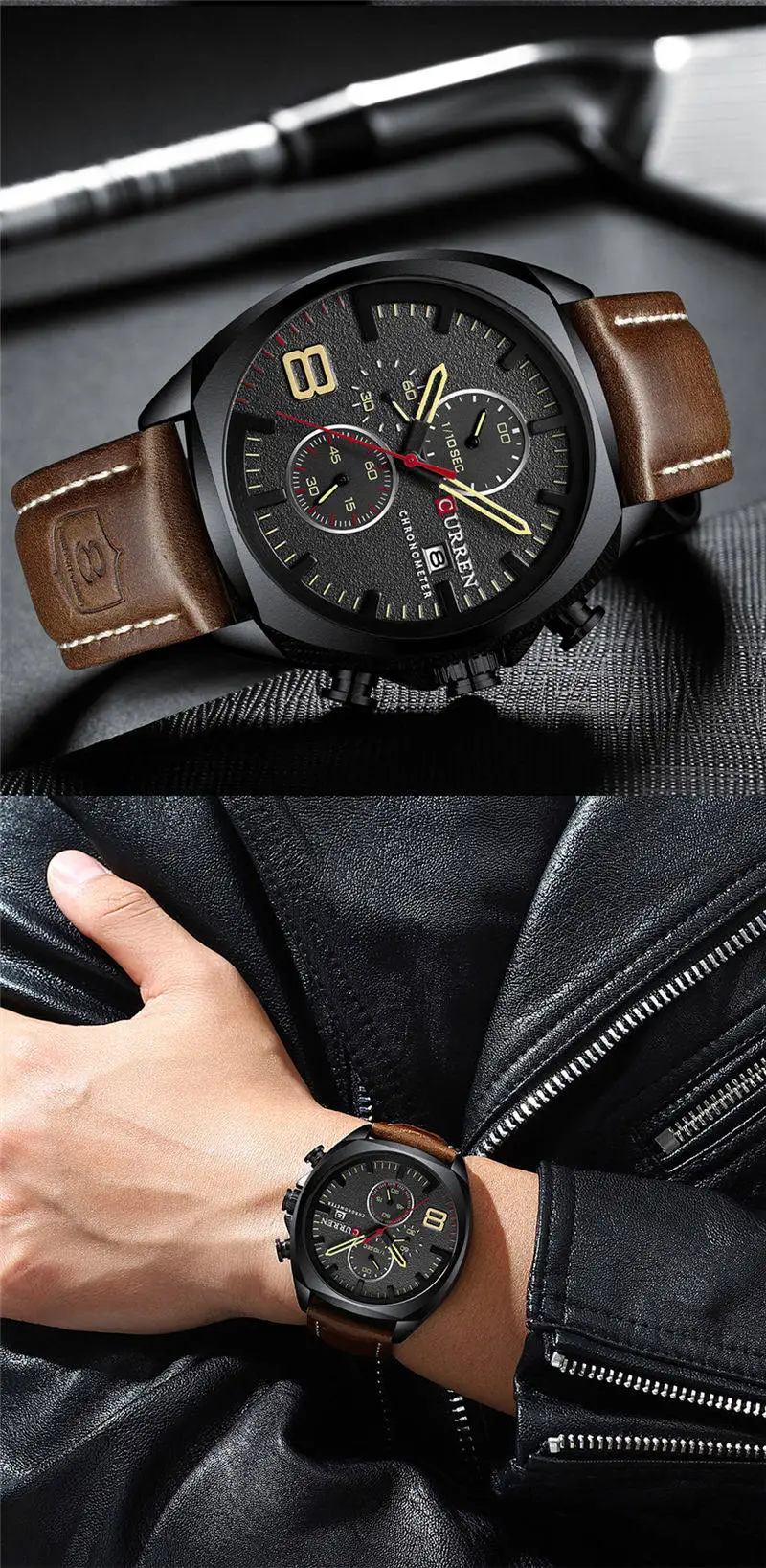 CURREN 8324 Sport Watch Men Top Brand Luxury Quartz Men's Chronograph Date Fashion Waterproof Wrist Watches Relogio Masculino