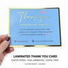 Laminated Coated Paper Thank You Card
