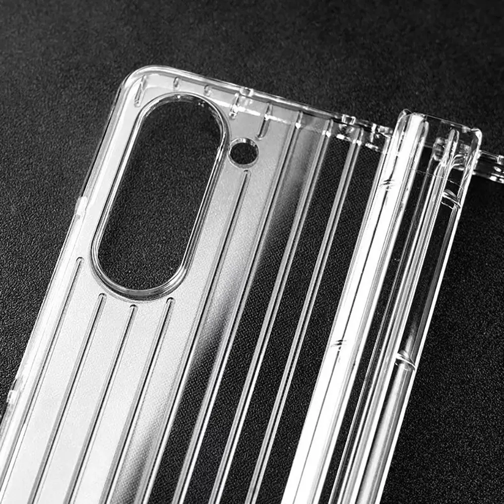 Transparent Pc Phone Case For Samsung Galaxy Fold5 Fold4 Fold3 Z Fold2 High Quality Luggage Fold Mobile Case Sjk119 Laudtec details