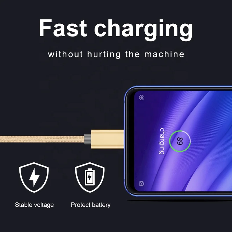 WIK-DT DDP Shipping 3M 10Fts Nylon Braided Phone Charger Cord Long Charging Cable for Smart Phone