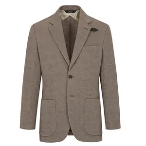 High Quality Tailor-Made Suit Factory Light Brown Silk and Wool Jersey Jacket for Men Business Men's Suits Jacket