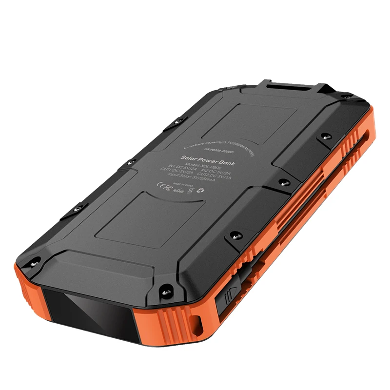 High Quality Dustproof IP66 Solar Powered Battery Charger Bank Waterproof Solar Power Bank With LED Indicator