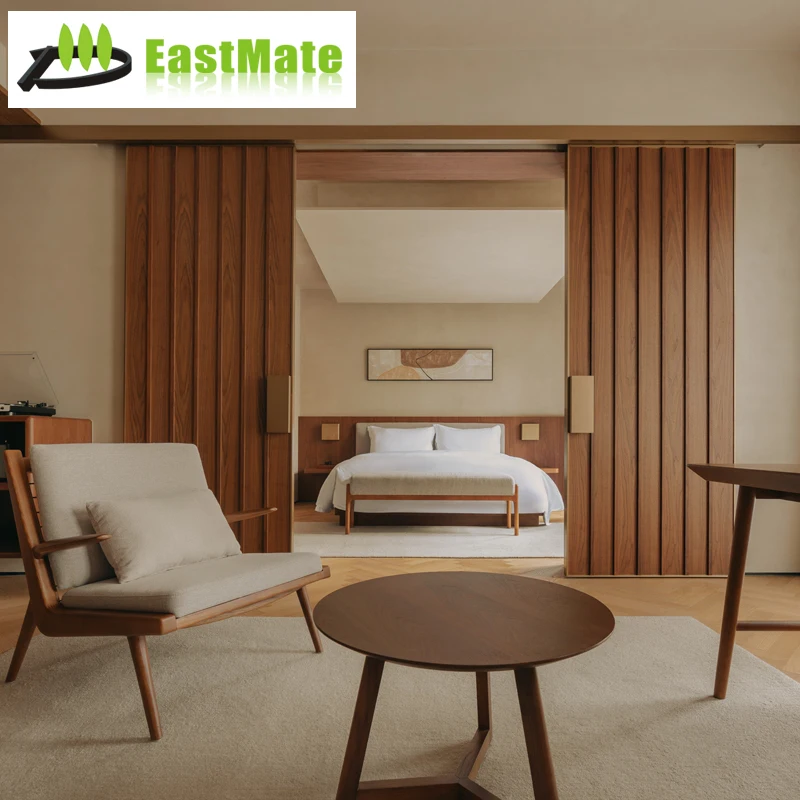 Modern Villa Hotel Business Suite One Bedroom One Living Room King Size Customizable Solid Rubber Wood Furniture Set Corner Sofa