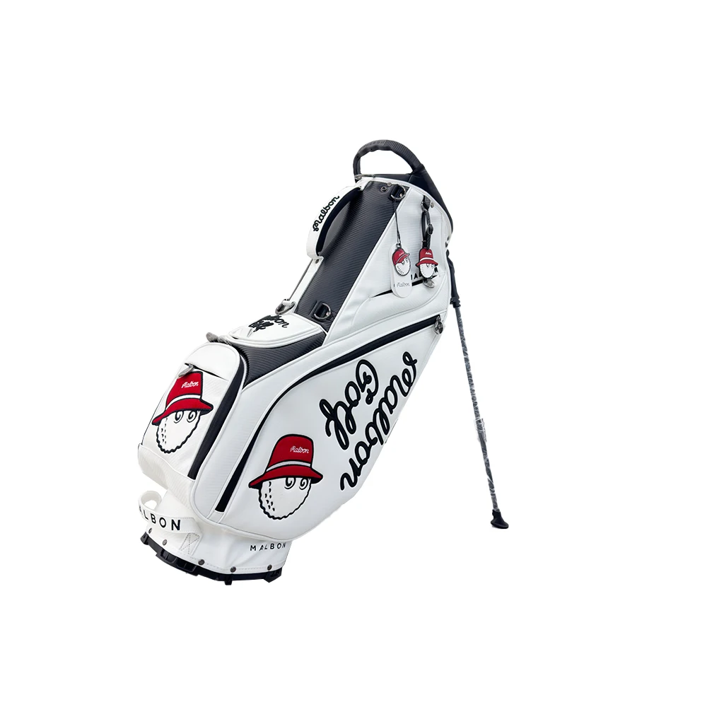 Factory Custom Logo Embroidery Golf Bags Pu Leather Pouch Golf Stand