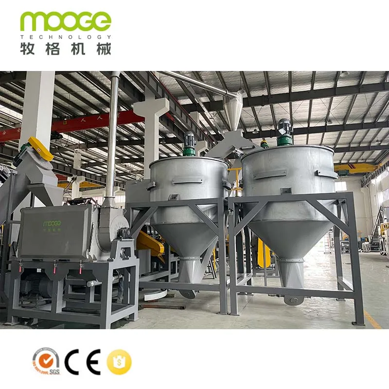 MOOGE PET Bottle Plastic Crushing Washing Drying Line / Waste Plastic Recycle Machine