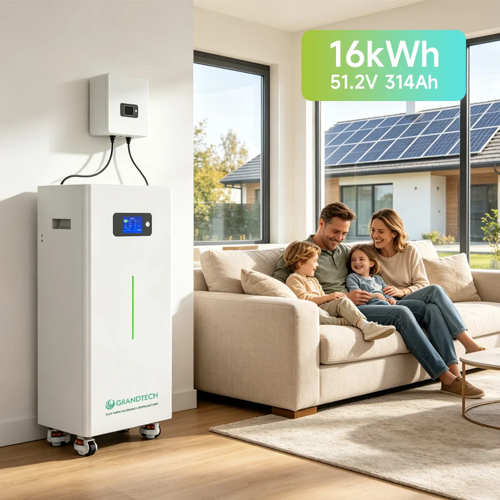 48V Home Energy Storage System 16kwh Lifepo4 Battery Off-Grid Solar Wall-Mounted 314ah Lifepo4 Lithium Battery Storage System