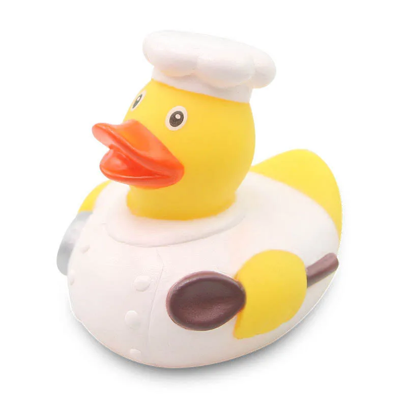 Plastic Custom Rubber Duck Bathing Beach Ducky Bathtub Swimming Yellow Duck Toys Baby Gift Party Promotional Chef Rubber Ducks