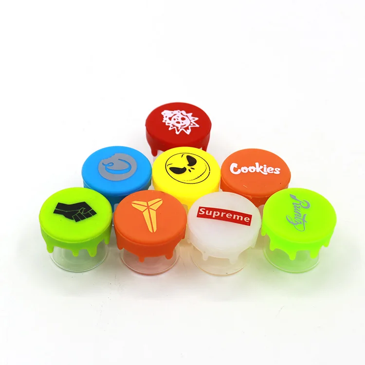 5ml  6ml 50ml clear Concentrate Jars Borosilicate Rosin Jar With Plastic Silicone Lid
