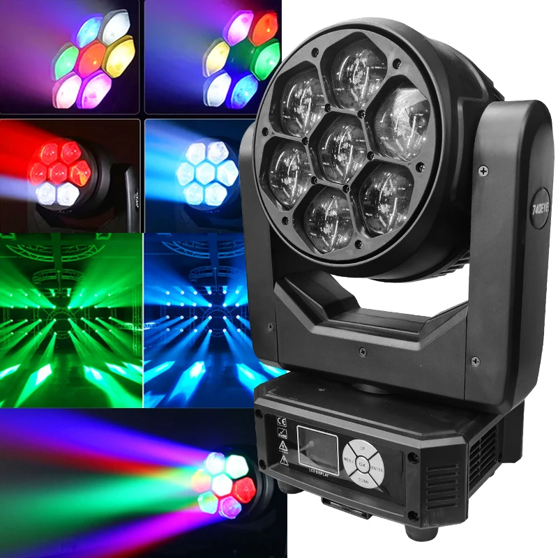 7x40W Bee Eye Moving Head Light for DJs - RGBW LED Stage Lighting