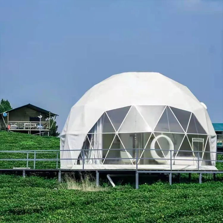 Portable Outdoor Home Camping Wood Stove Glamping Geodesic Dome House for Sale