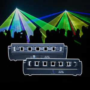 Hot Sale Buy Rgb Moving Beam Laser Light Led Dmx Rgb Dj Beam Bar 6 Eyes Night Club Stage Wedding Red Green Laser Light