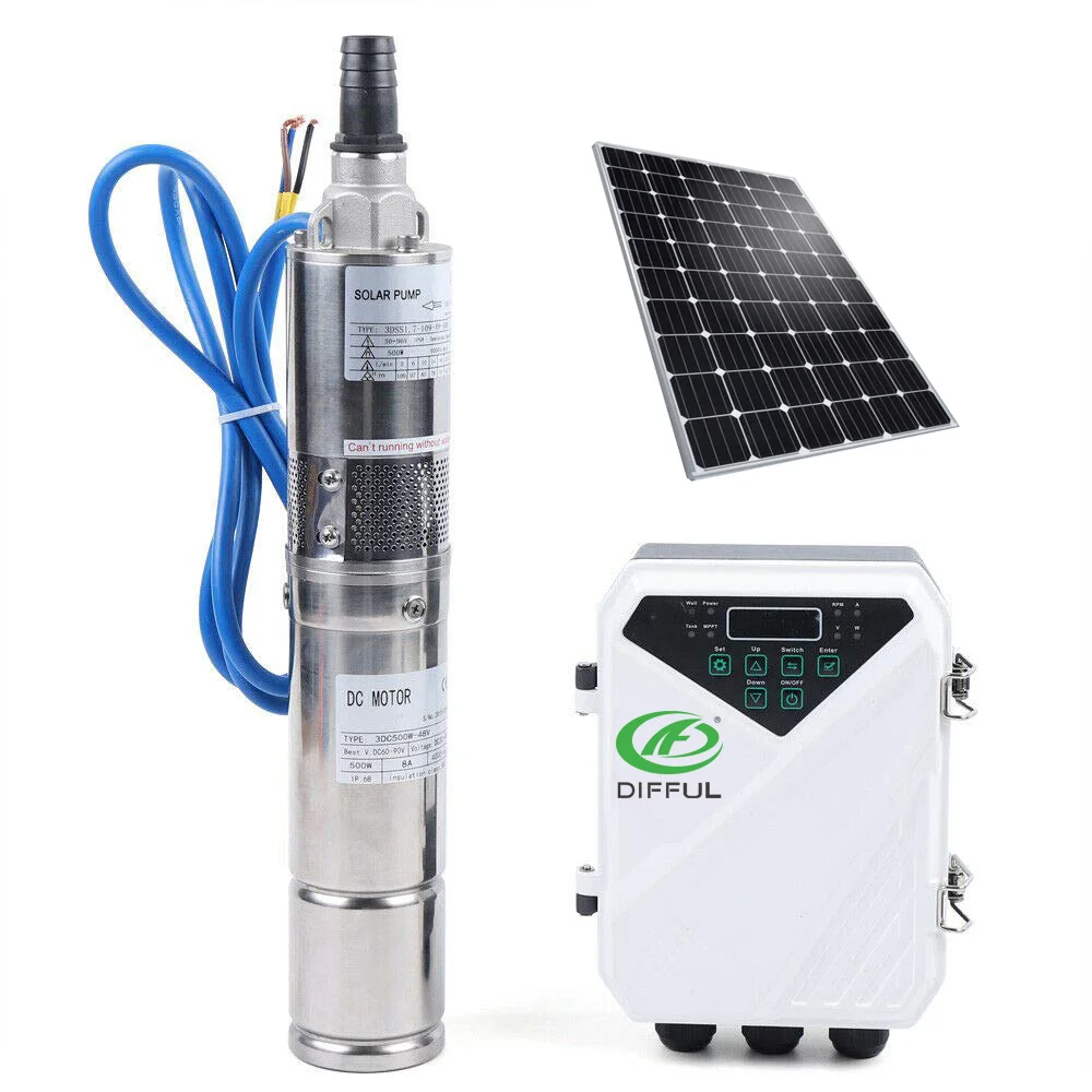 Pompe à Eau Solaire Submersible 5.5KW WBS Pump - Pour Puits Profond