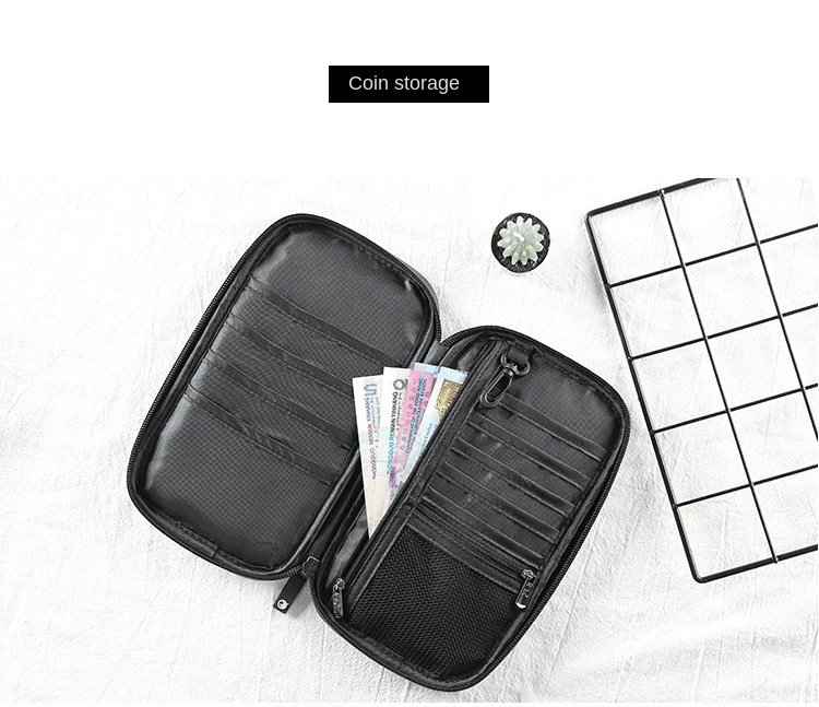 Dupont Paper Antitheft Brush Multifunctional Passport Case For Overseas Travel Organizer Ticket