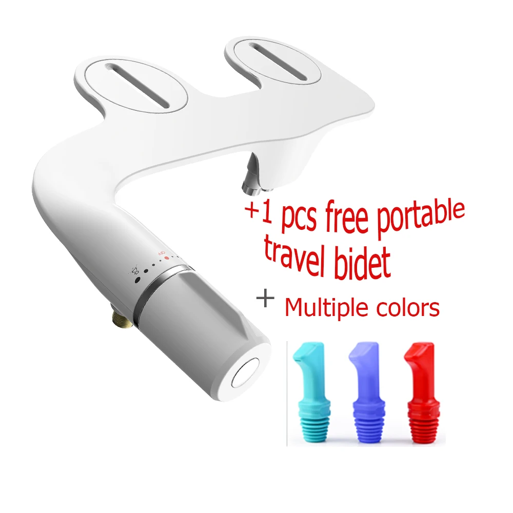2023 New Ultra Slim Dual Knobs Bidet Toilet Seat Bathroom Nozzle Self