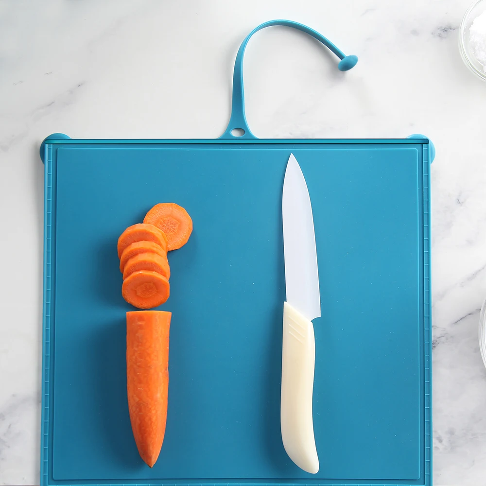 Collapsible Silicone Cutting Board Portable Slip Resistant Cutting Mat Kitchen Gadget For Home