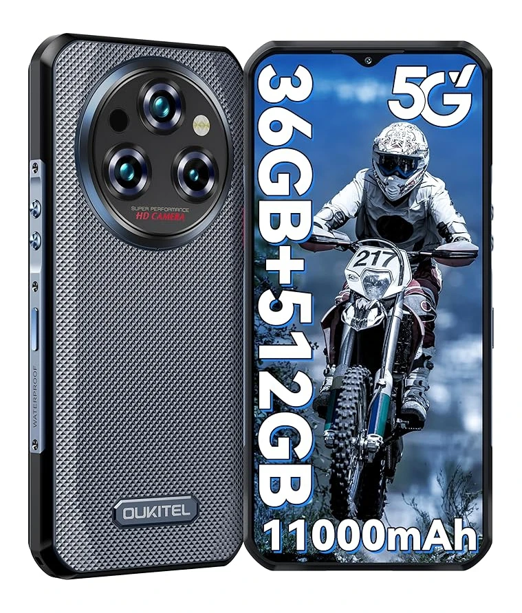 For WP35 Pro Rugged Mobile Phone 12GB+512GB 32MP+64MP LCD 11000mAh