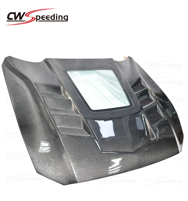 CUSTOMIZE CARBON FIBER ENGINE HOOD BONNET for 2015 2016 2017 FORD MUSTANG