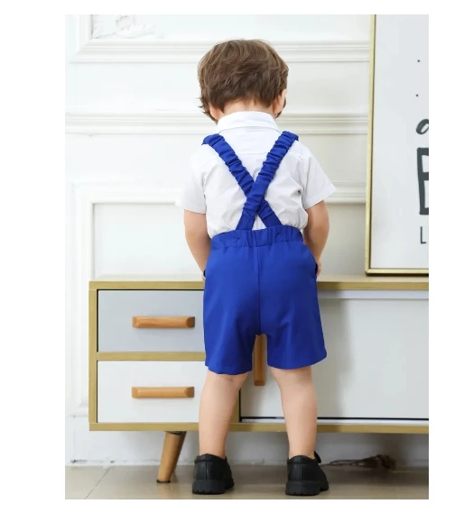 Baby Boy Ring Drager Kleding Pak Bretels Doop Outfit Verjaardag