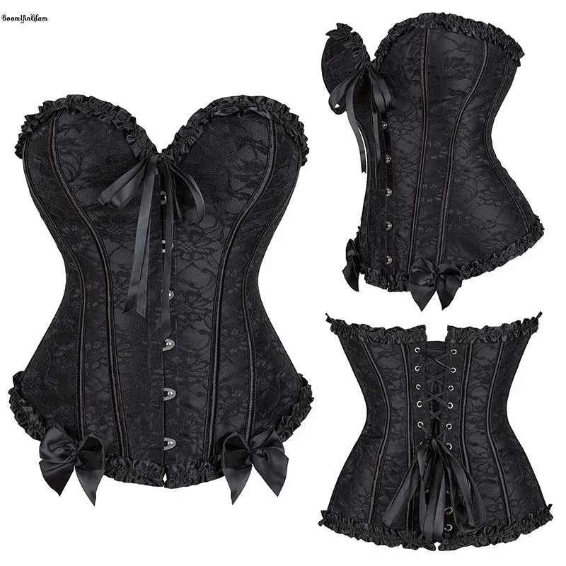 Busk Closure Back Lacing Ribbon Adjustable Sexy Fat Women Corsets Unique Sexy Women Pleated Corset Lingerie Plus Size 6XL