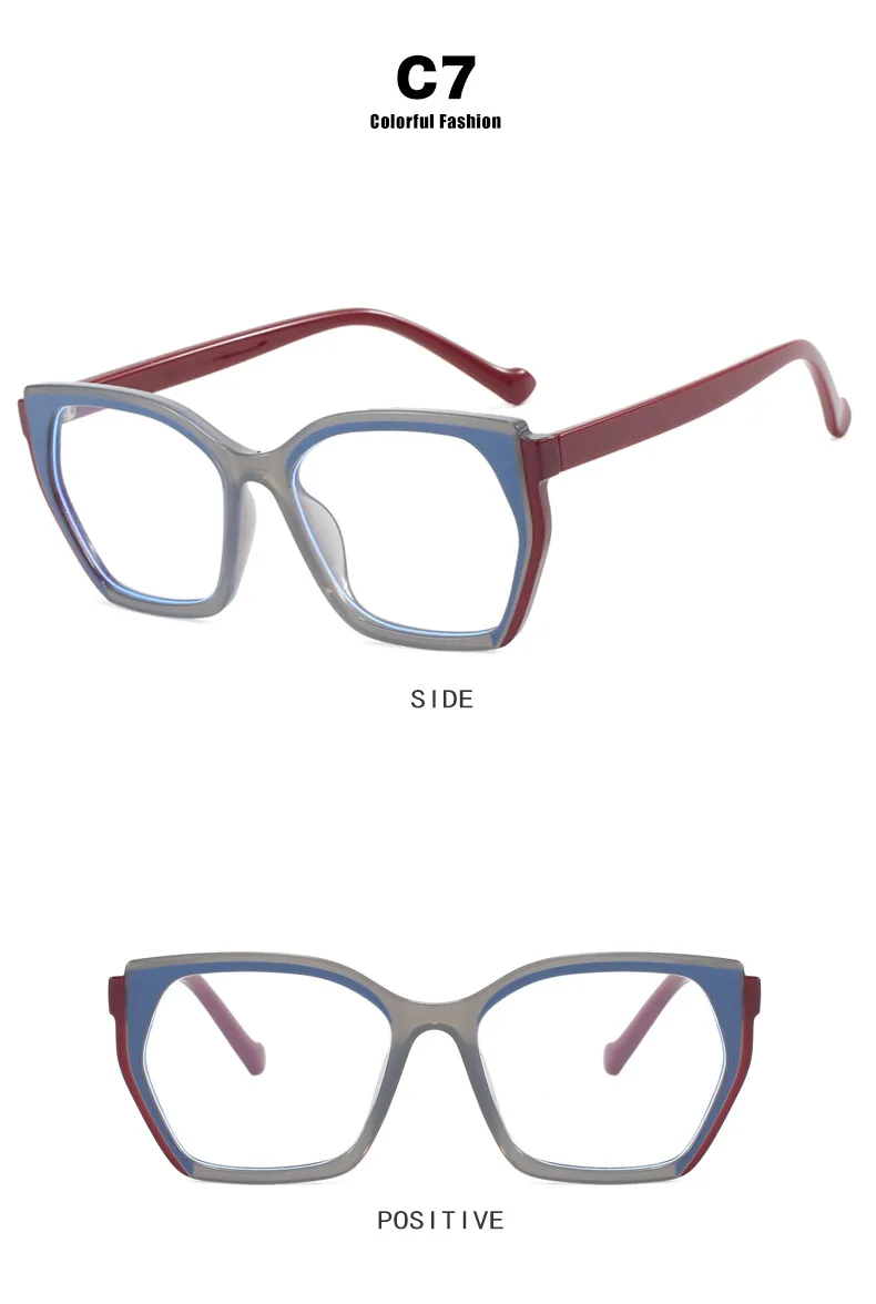 2025 China Factory Design Anti Blue Gafas Fotocromáticas Moda femenina Monturas de gafas ópticas
