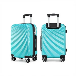 custom logo New 20-inch Anti-drop Neoprene Three-piece Set Soft Expandable Boarding Trolley case Polyester
