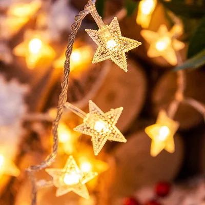 Guirlande LED étoiles Et Lune 3.5m – 8 Modes, Minuterie, USB/pile, IP44 Pour Noël, Déco Int/ext