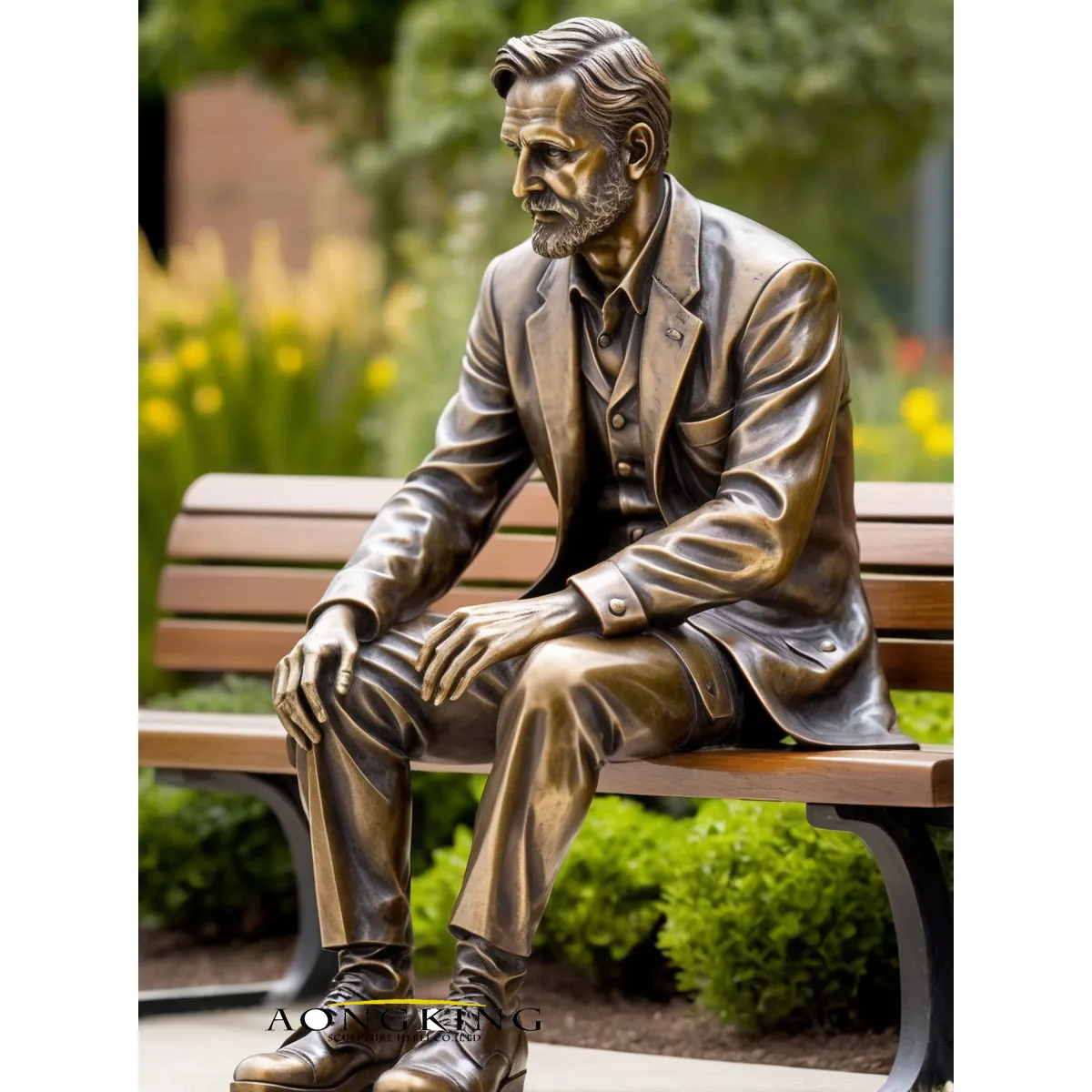 希少】ヴィンテージ ブロンズ像『座る男性』 ベスト ブロンズ像「The