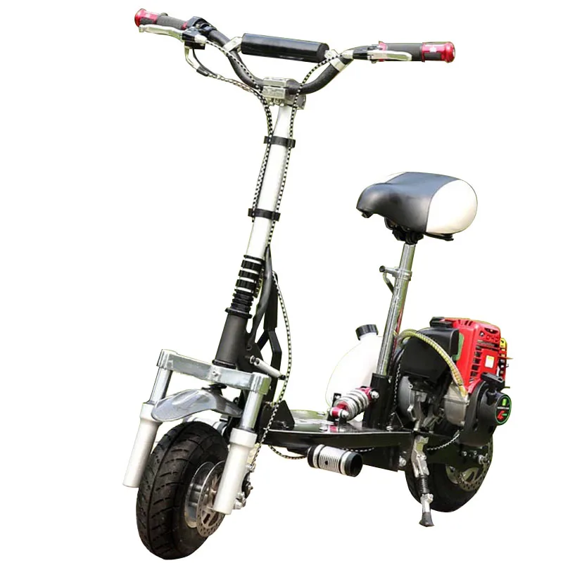 ZIP 2 Stroke Huasheng 63cc Gasoline Scooter Two Wheels Cheap Gas Scooters for Sale Max Speed >40km/h Range 50km