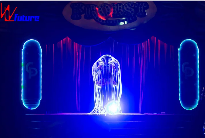 Fiber Optic Structure Props,led Illuminated Jellyfish Costumes LED Jellyfish Performance Stage Dancer Wear Adults for Unisex