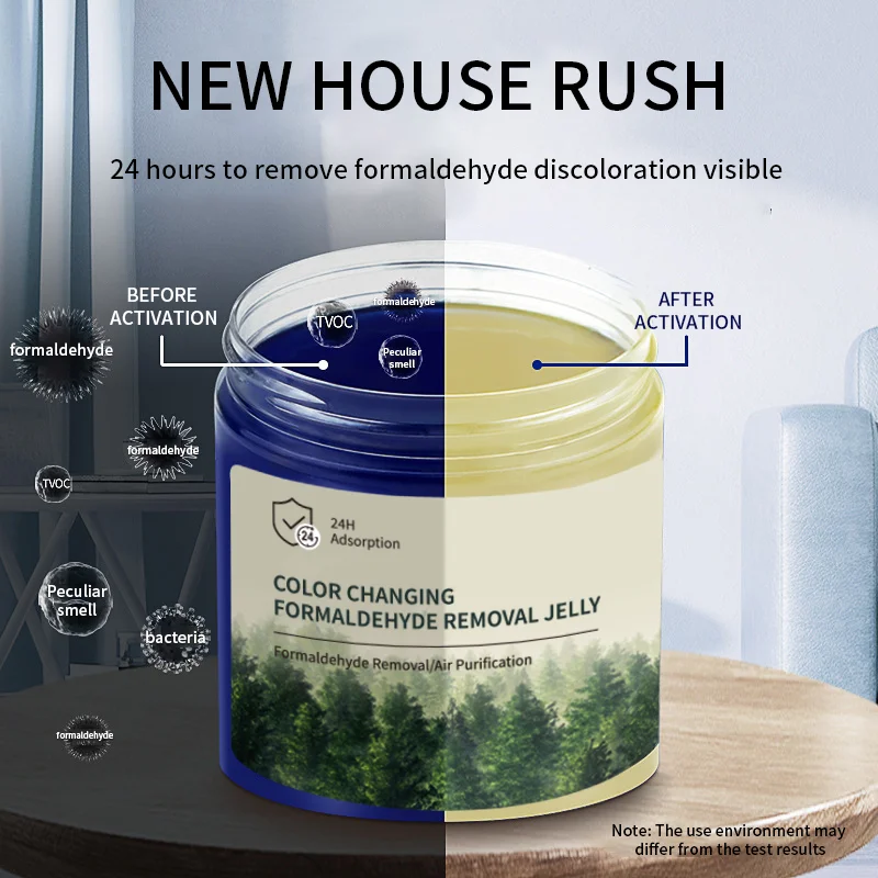 24 Hours Working Formaldehyde Purifier Color Change Gel Jelly Formaldehyde Removal Scavengers for New House and Car