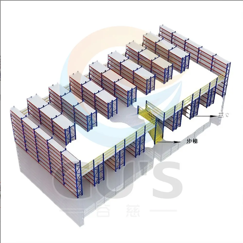 Heavy Duty Adjustable Iron Stacking Racks Steel Cargo Warehouse Industrial Tool Storage Rack Shelves Display Stand Garage Metal