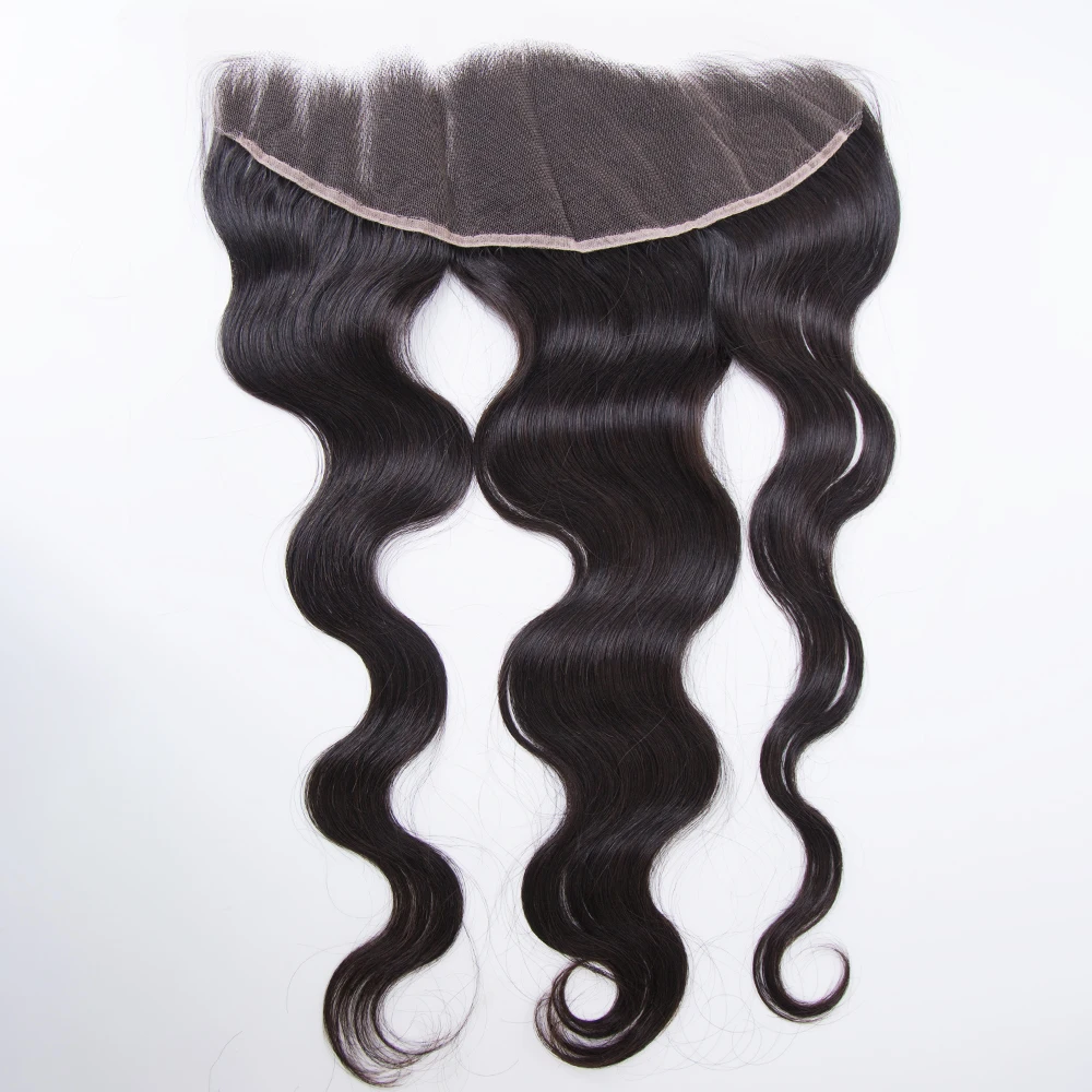 13x4 body  Wave Virgin European human Hair Natural black color HD Lace Frontal