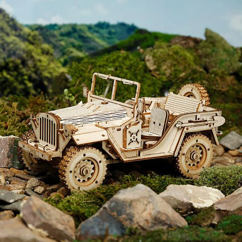 Армейский полевой автомобиль «роботим рокр» склад в США искусство и рукоделие модель MC701 головоломка 3D «сделай сам» деревянная сертификат