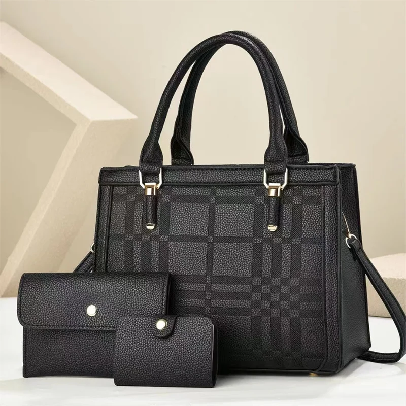 Large Capacity Fashionable Women's Tote Handbag PU Material with Zipper Closure Sac  Mai aperçu 10