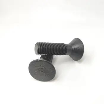 Factory customization High Standard Black round Head Steel Bolts  High-Strength Plain Design