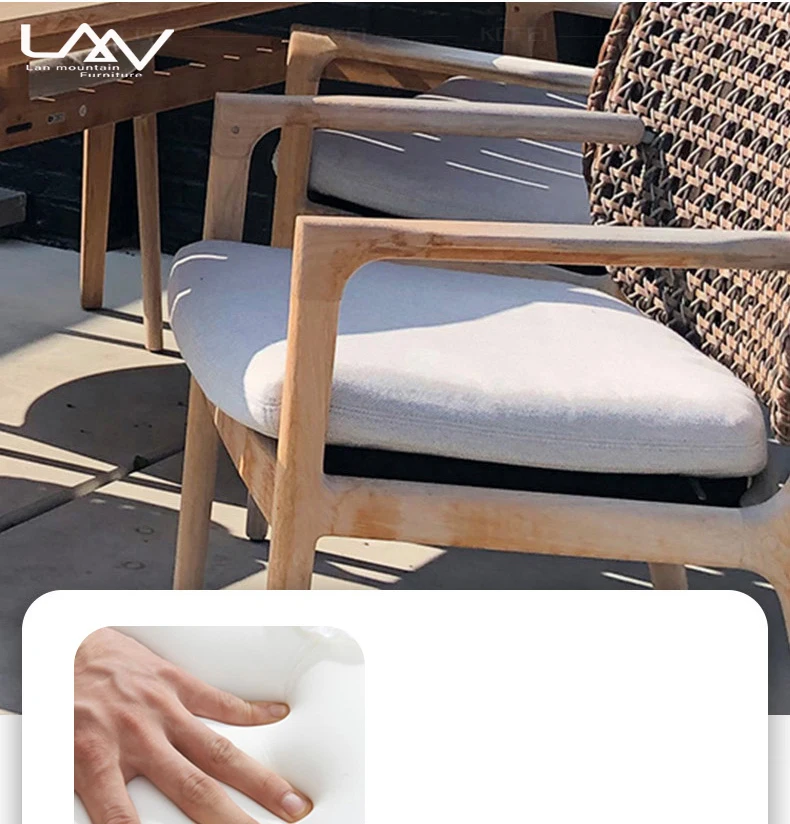 Modern Luxury Outdoor Patio Furniture Garden Teak Table And Aluminum