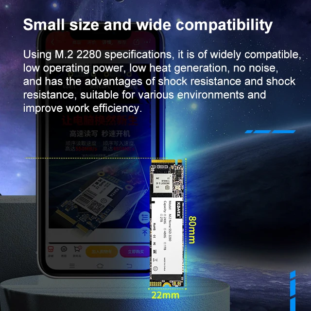 Kdata Nvme 256GB SSD Fast Internal Storage for Desktop