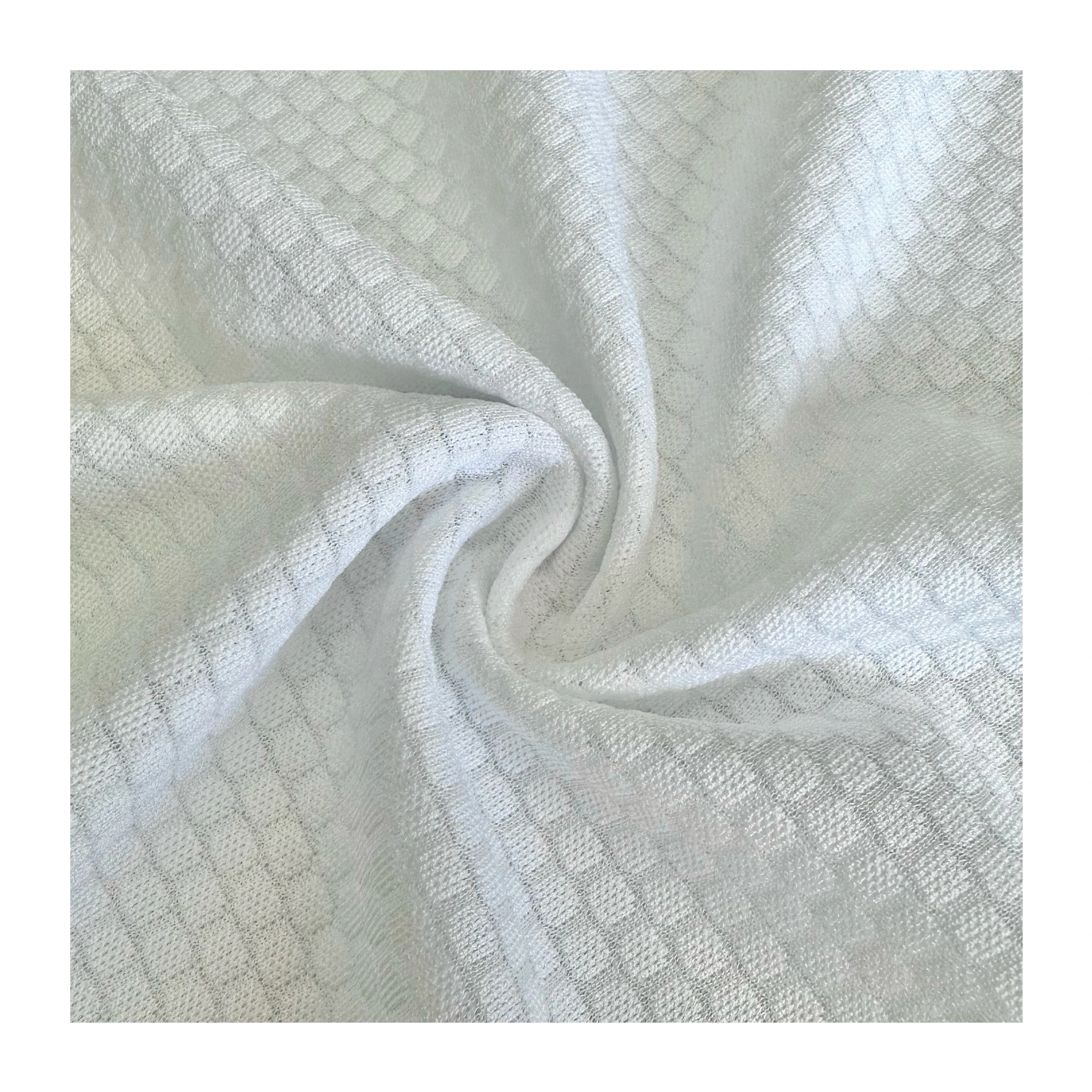 Stock Colors 150gsm Dry Fit White Hexagon Sports Fabric 100% Polyester Knit  Honeycomb Mesh Fabric for Football Jersey