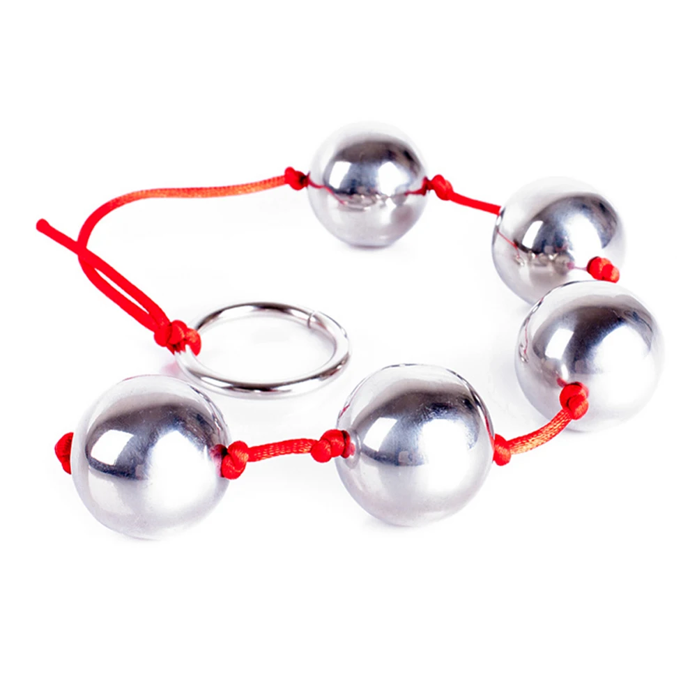 Perline anali fai da te con anello di trazione - Tipo 5 palline (25 cm) -  Tappo anale in acciaio inossidabile