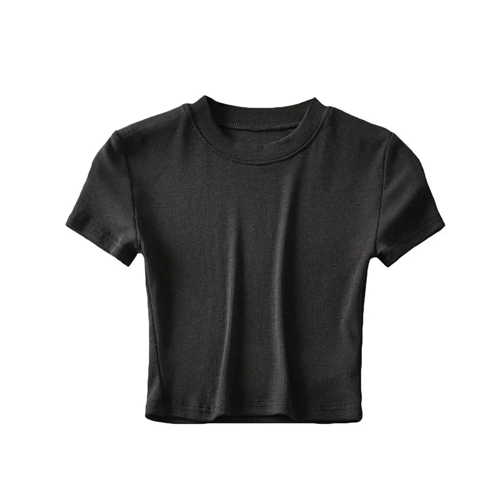 Wholesale Spring Blank Top Tees Custom Logo Clothing Women Cropped T Shirt for Ladies