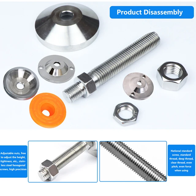 Factory Price Stainless Steel Heavy Duty Adjustable Leveling Feet
