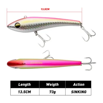 Cheery 13.5cm Sea Fishing Sinking Pencil Lure 73g GT Lures Boat Fishing Bait ABS Hard Blade Vib Bait Vibration Fishing Lures Riv – Pencil – view 3
