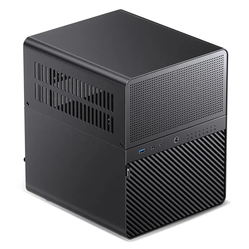 JONSBO Stock Mini-itx N3 NAS Chassis Fans SFX PSU ITX Motherboard with Aluminum HDD Shell 8+1 Bay Dual 100mm BOX 10 PC Case Usb