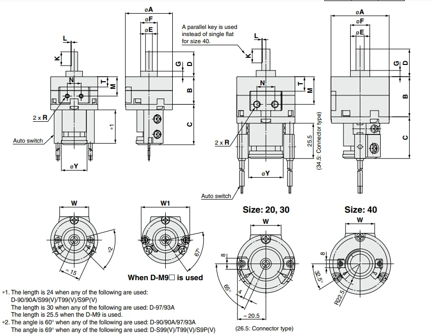 Rotary Actuator Vane Type Crb2 Crb2bs20 Crb2bw20 Crb2bs20/cdrb2bs20 ...